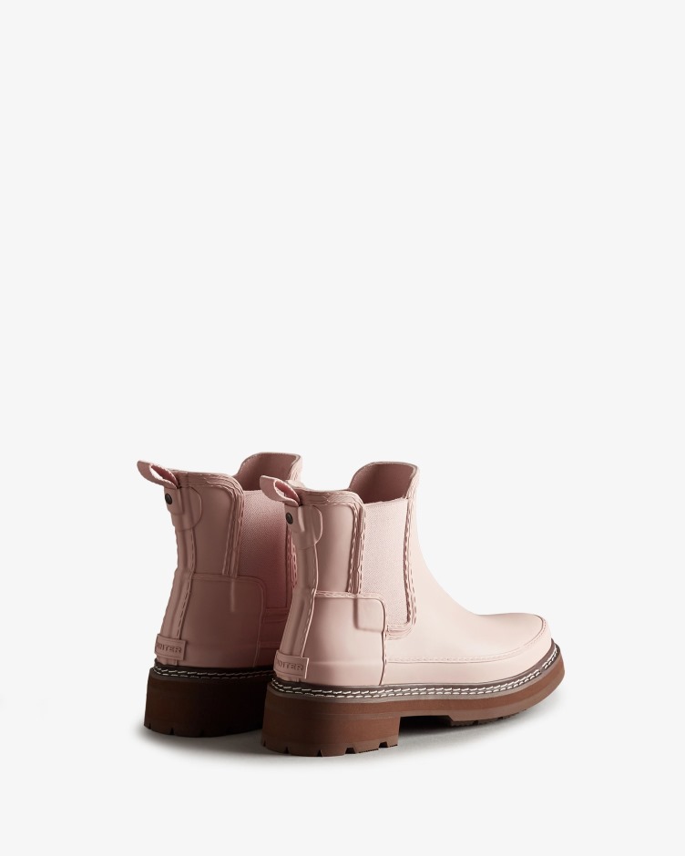 Botas Chelsea Com Detalhe De Ponto Refinado Para Mulher Caçadora Azalea Rosa