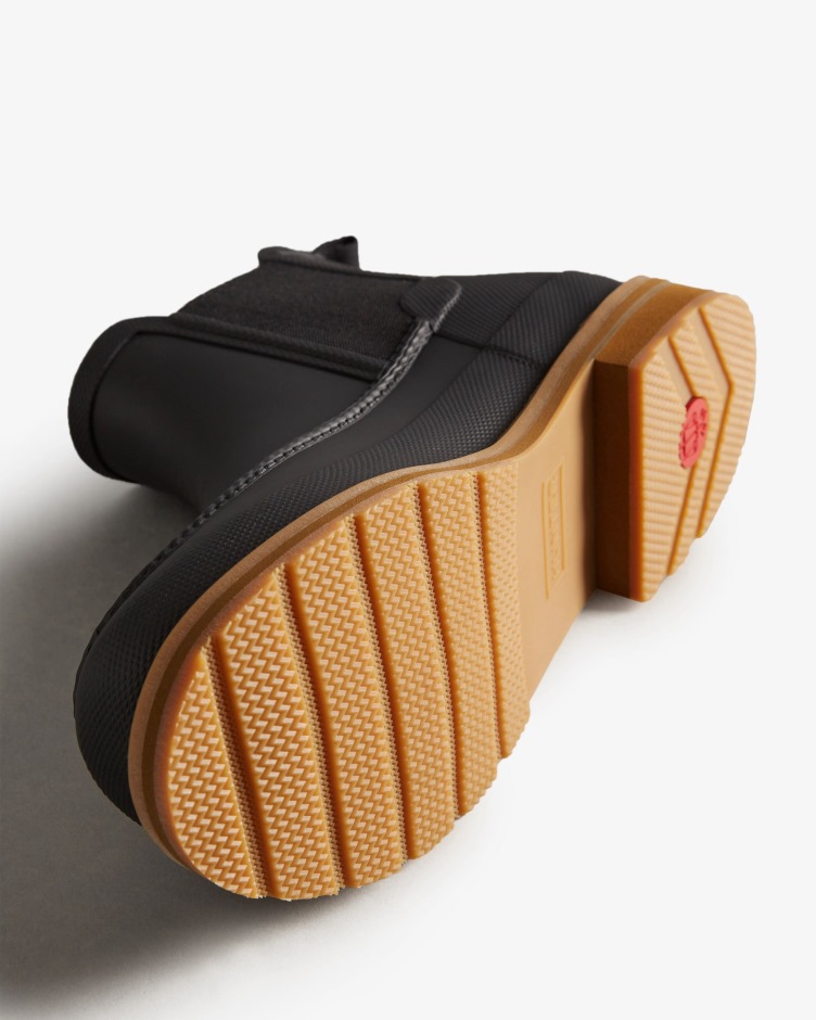 Hunter Botas Moc Toe Chelsea Pretas Para Homem