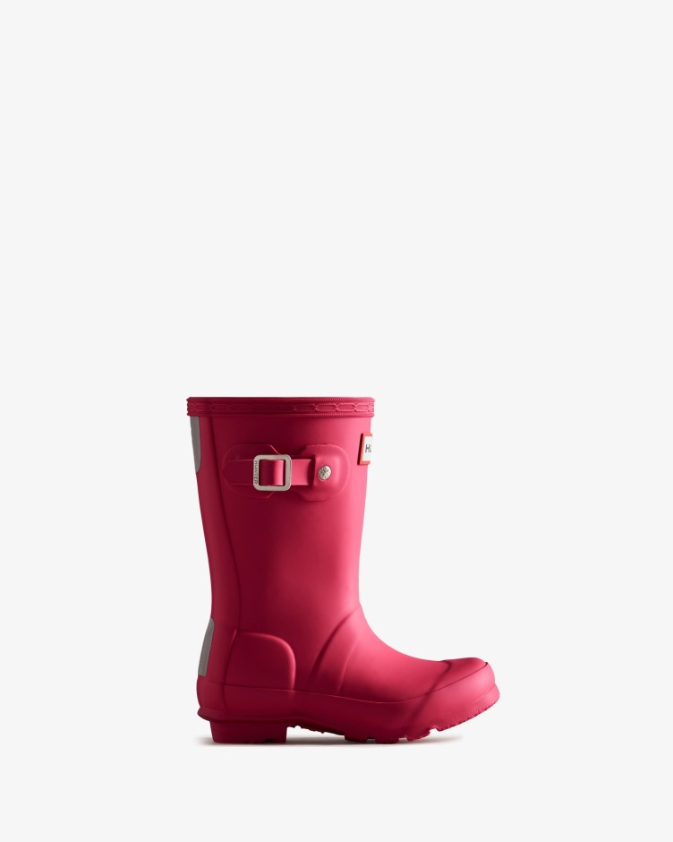 Hunter Original Para Crianças (2-6 Anos) Botas De Chuva Rosa Brilhante