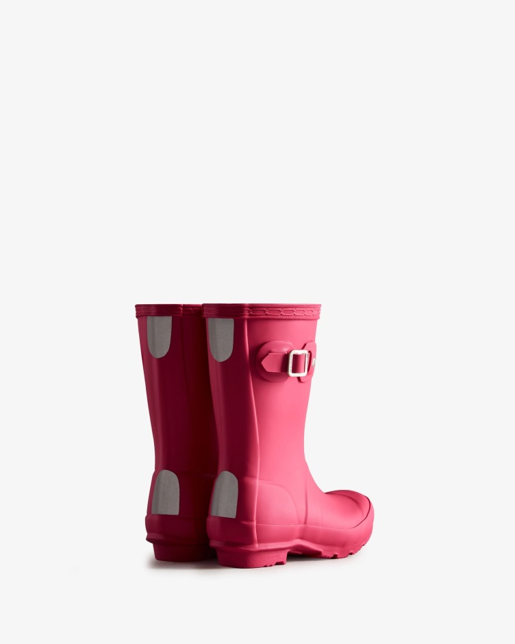 Hunter Original Para Crianças (2-6 Anos) Botas De Chuva Rosa Brilhante