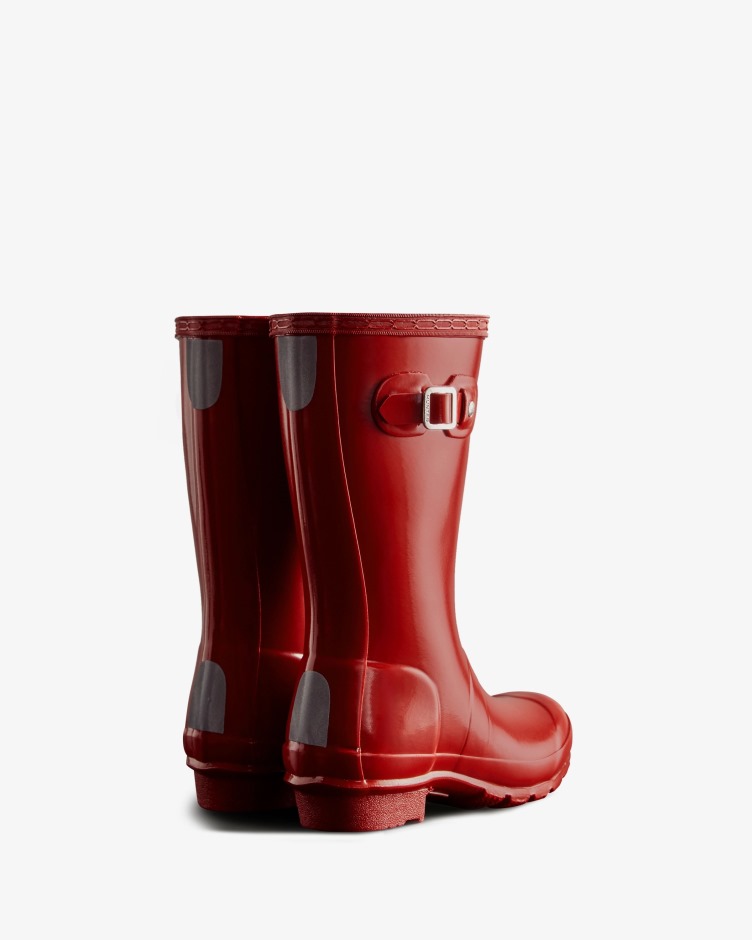 Hunter Original Big Kids (5-11 Anos) Brilhante Botas De Chuva Vermelho Militar