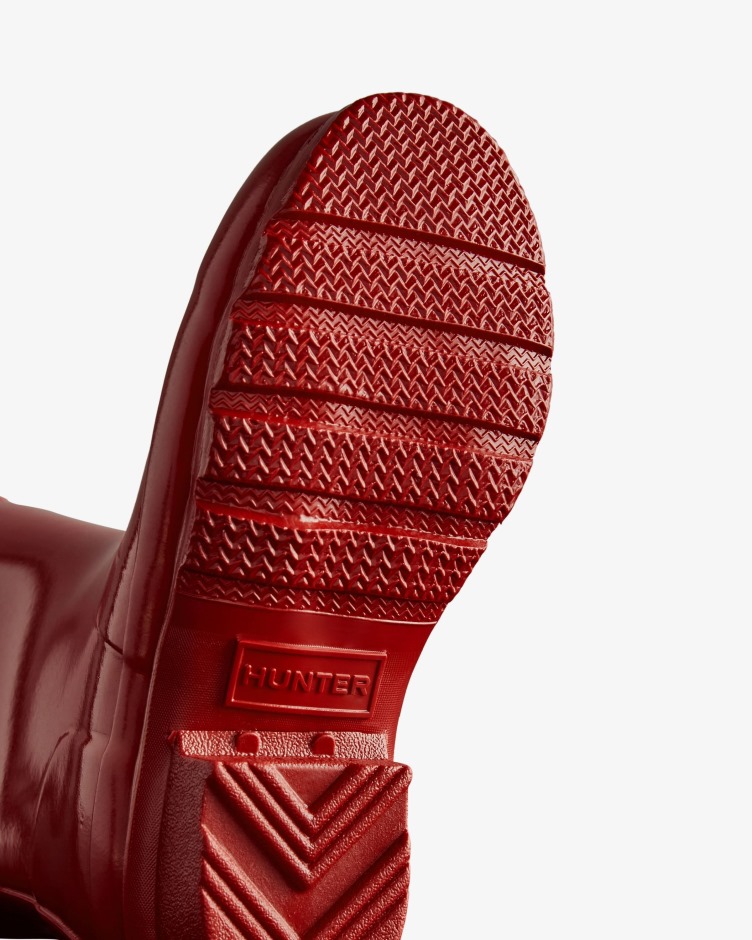 Hunter Original Big Kids (5-11 Anos) Brilhante Botas De Chuva Vermelho Militar