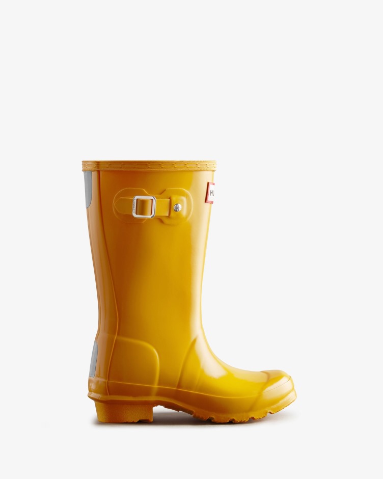 Hunter Original Big Kids (5-11 Anos) Botas De Chuva Brilhante Amarelo