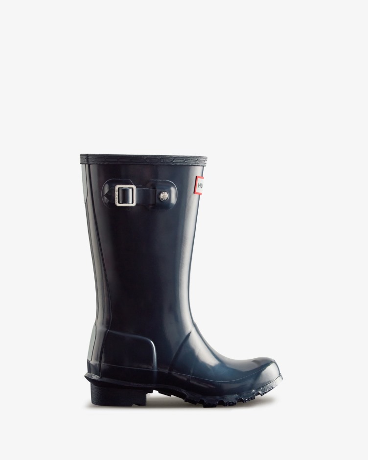 Hunter Original Big Kids (5-11 Anos) Brilhante Botas De Chuva Marinha