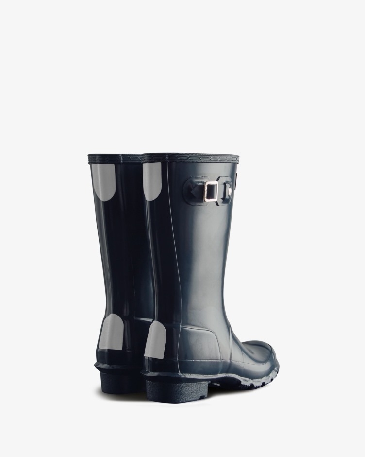 Hunter Original Big Kids (5-11 Anos) Brilhante Botas De Chuva Marinha
