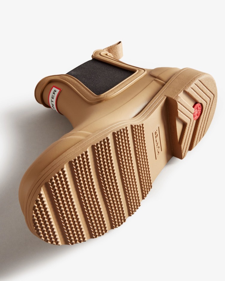 Botas Chelsea Hunter Femininas Commando Tawny Marrom