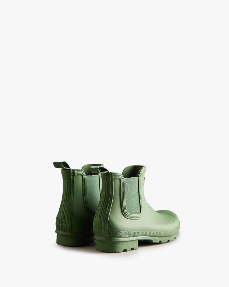 As Botas Chelsea Originais Masculinas Hunter Caíram Verdes