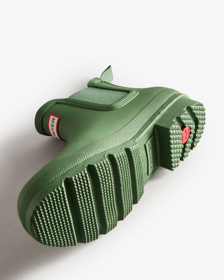 As Botas Chelsea Originais Masculinas Hunter Caíram Verdes