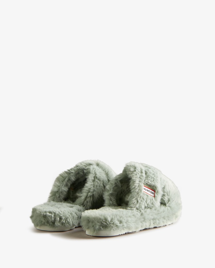 Caçador De Peles Artificiais De Forma Plana Crossover Slide Doce Vendaval Verde