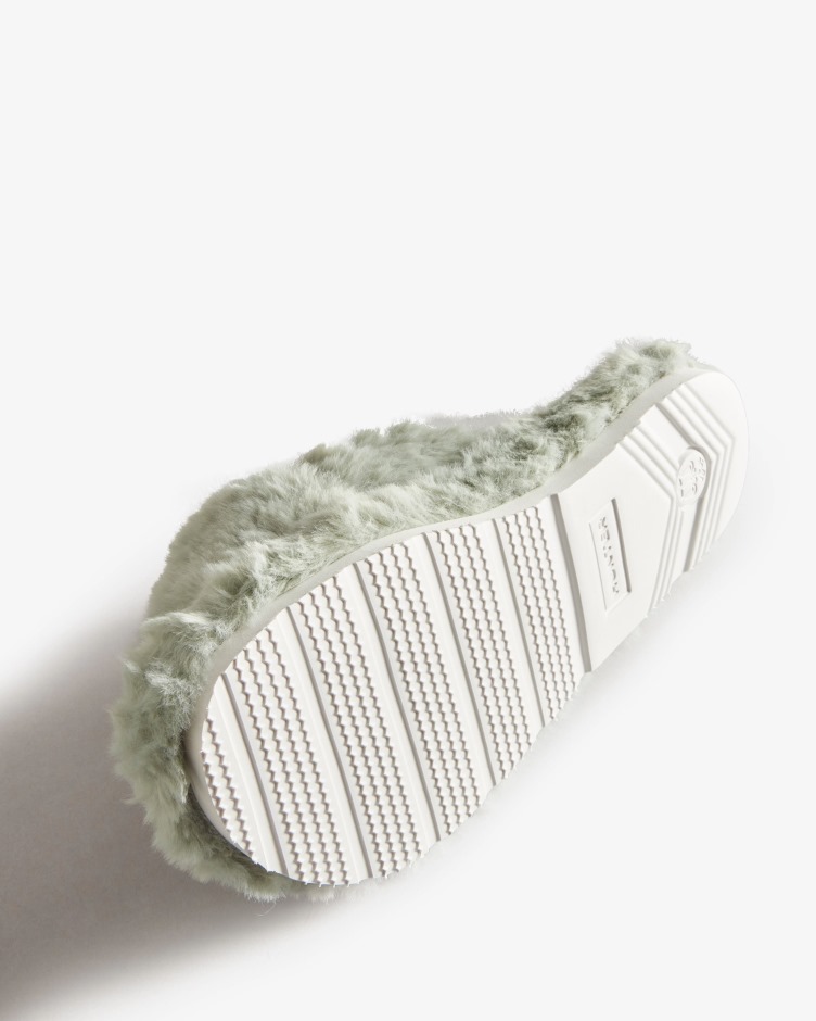 Caçador De Peles Artificiais De Forma Plana Crossover Slide Doce Vendaval Verde