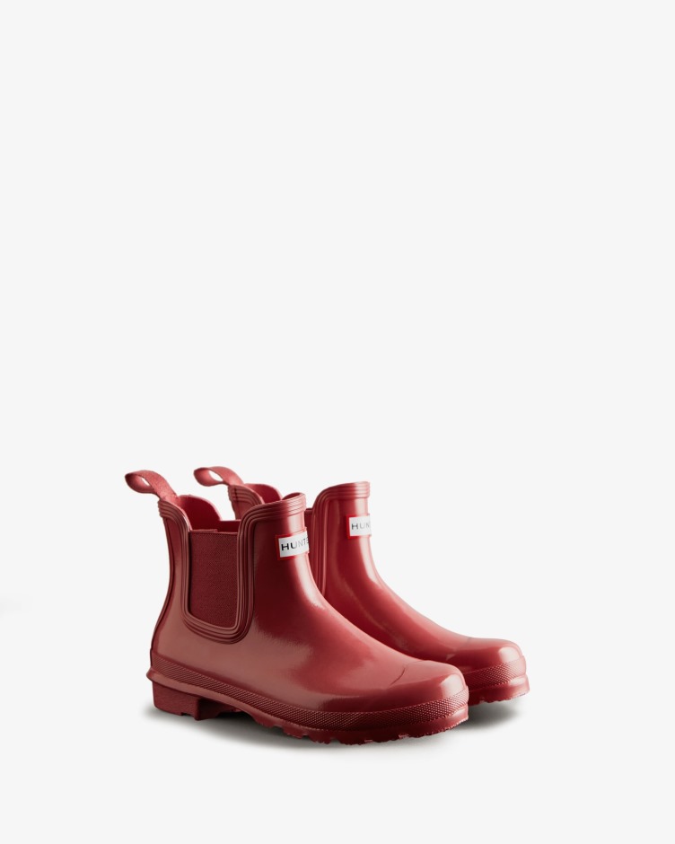 Botas Chelsea De Brilho Original De Mulher Hunter Glenmore Rose