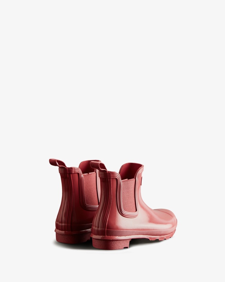 Botas Chelsea De Brilho Original De Mulher Hunter Glenmore Rose