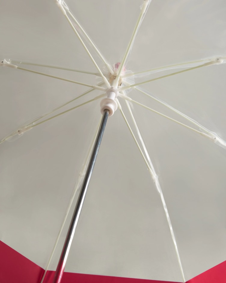 Caçador Crianças Bigode Bolha Guarda-chuva Rosa Brilhante