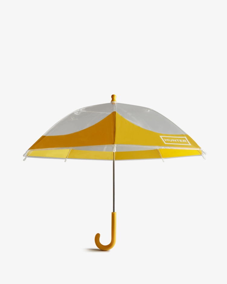 Caçador Crianças Bigode Bolha Guarda-chuva Amarelo
