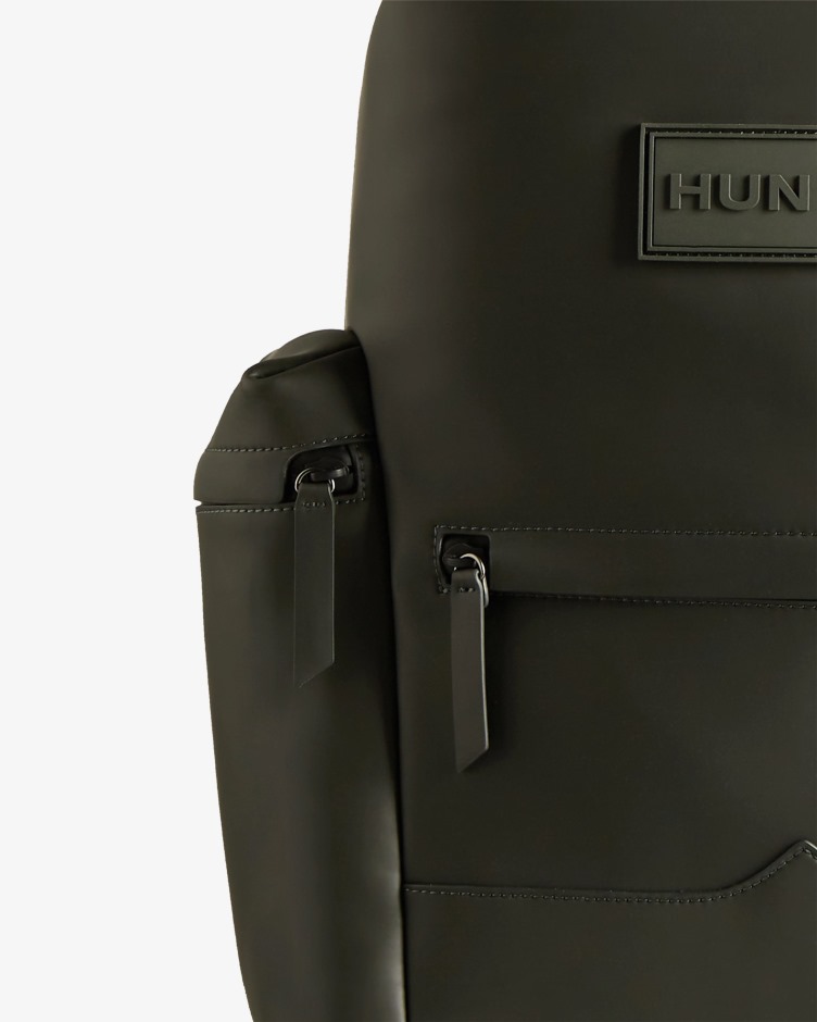Mochila Hunter Top Clip - Couro Emborrachado Oliva Escuro