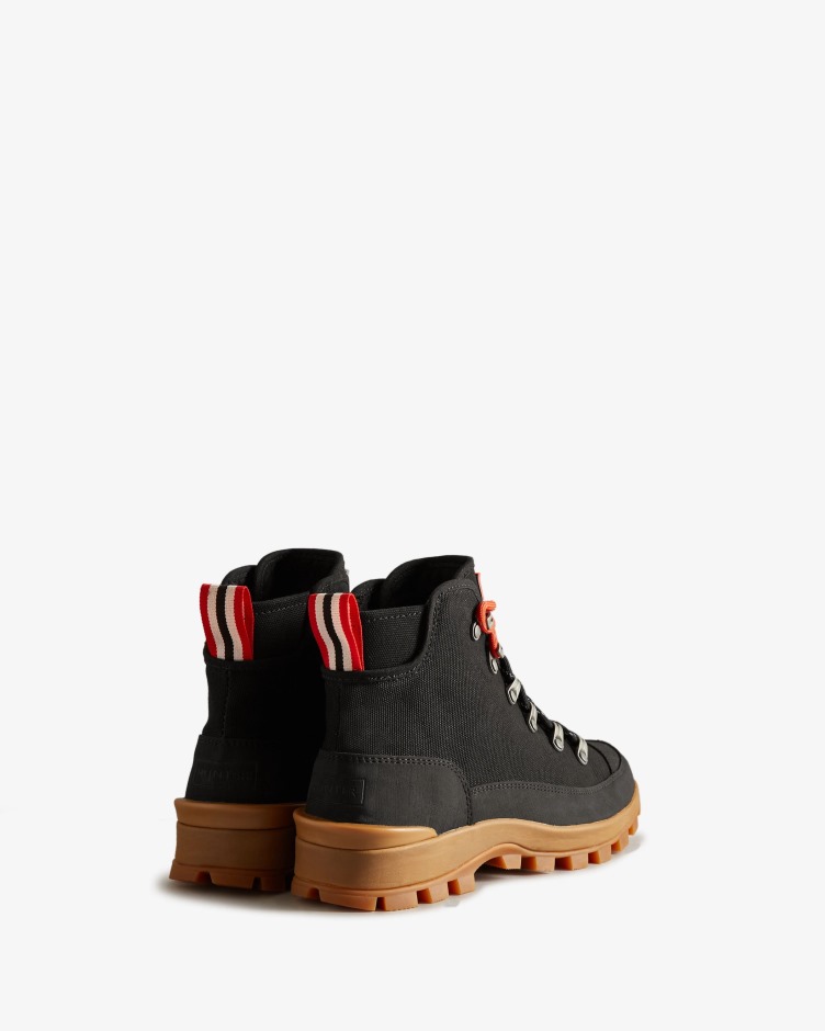 Botas De Comando Deserto De Lona Feminina Caçadora Pretas