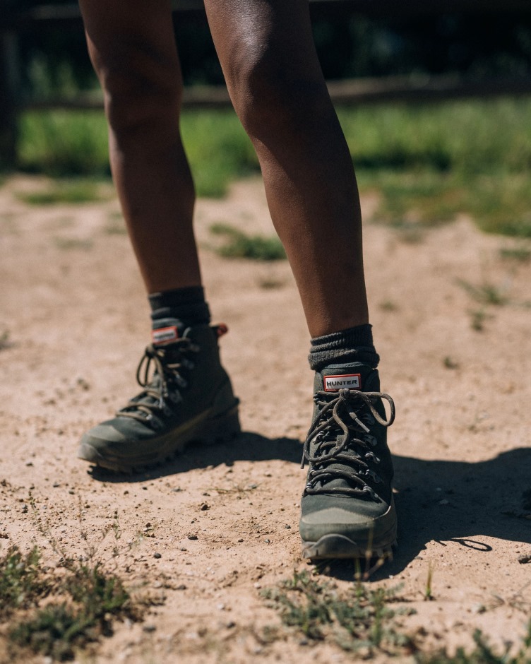 Botas De Comando Do Deserto De Lona Feminina Caçadora Verde Musgo ártico