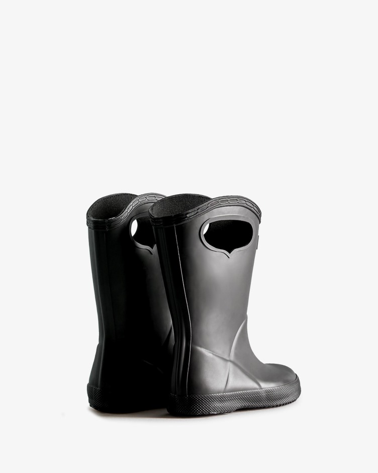 Hunter Kids First (18 Meses-8 Anos) Botas De Chuva Com Alça Preta