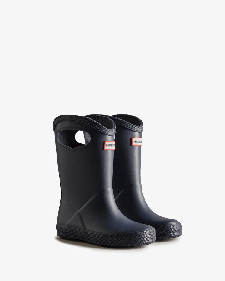 Hunter Kids First (18 Meses-8 Anos) Botas De Chuva Com Alça De Mão Marinha