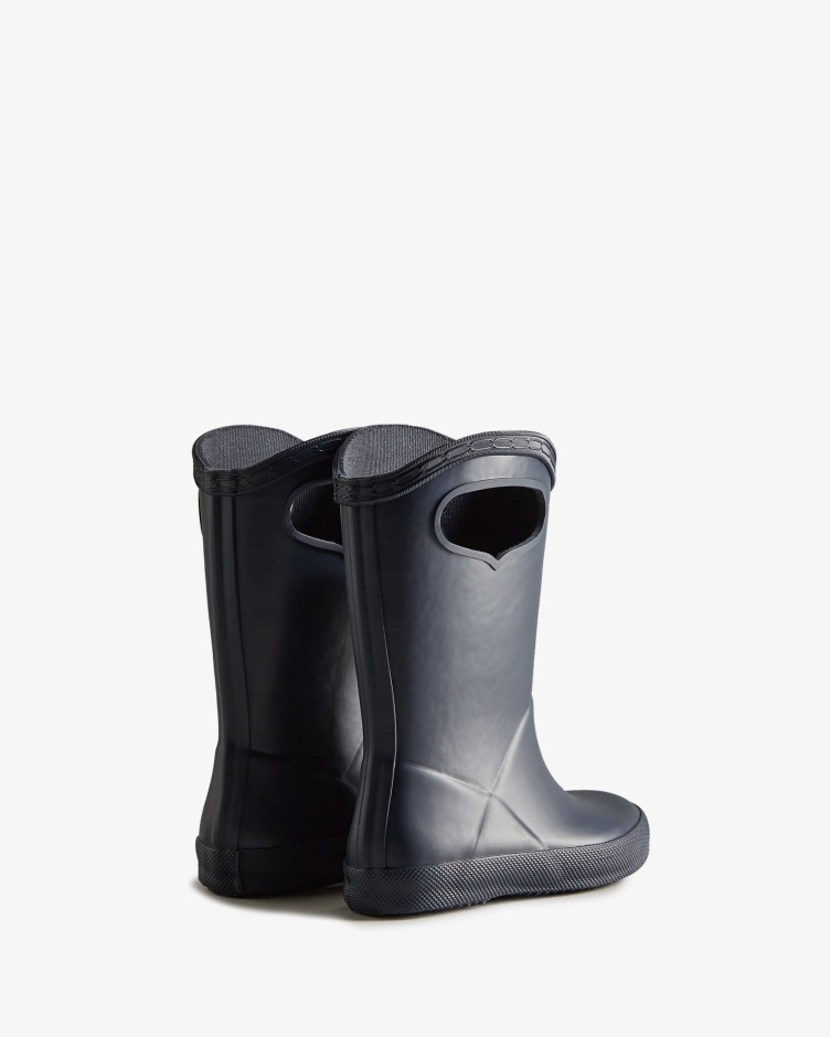 Hunter Kids First (18 Meses-8 Anos) Botas De Chuva Com Alça De Mão Marinha