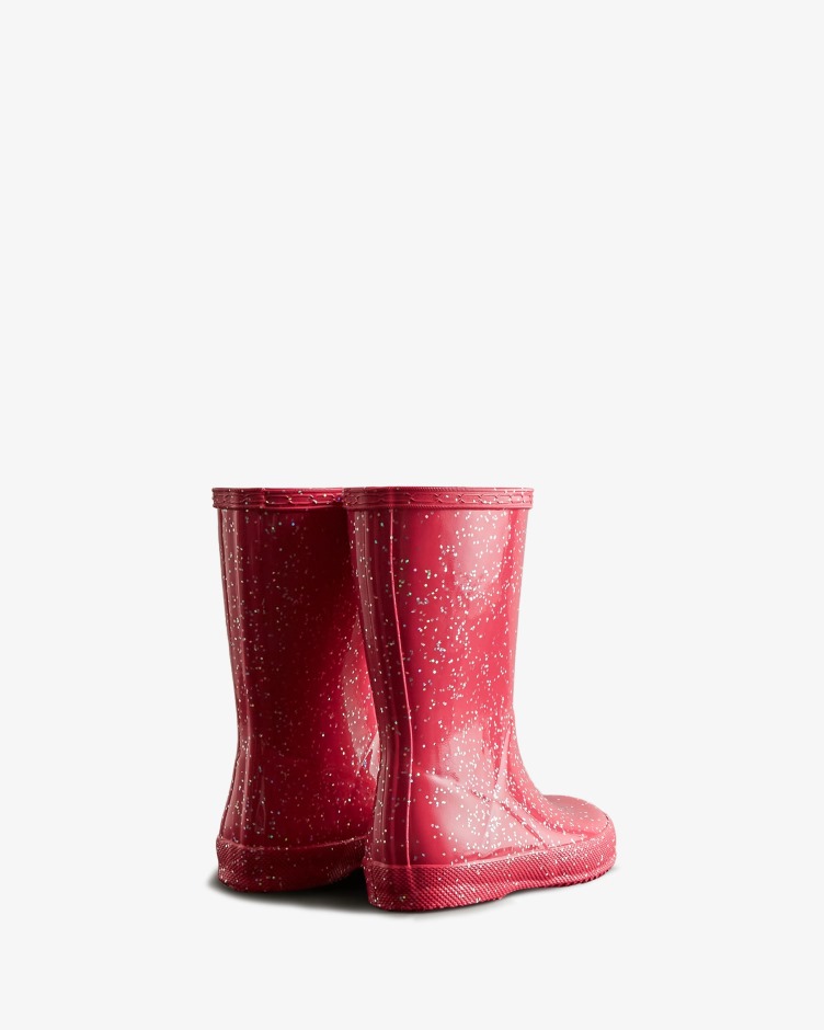 Hunter Kids First (18 Meses-8 Anos) Botas De Chuva Gigantes Com Glitter Rosa Thrift