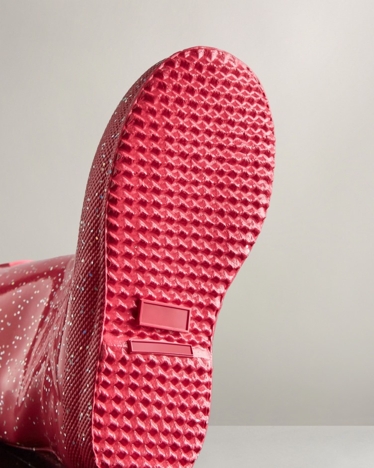 Hunter Kids First (18 Meses-8 Anos) Botas De Chuva Gigantes Com Glitter Rosa Thrift