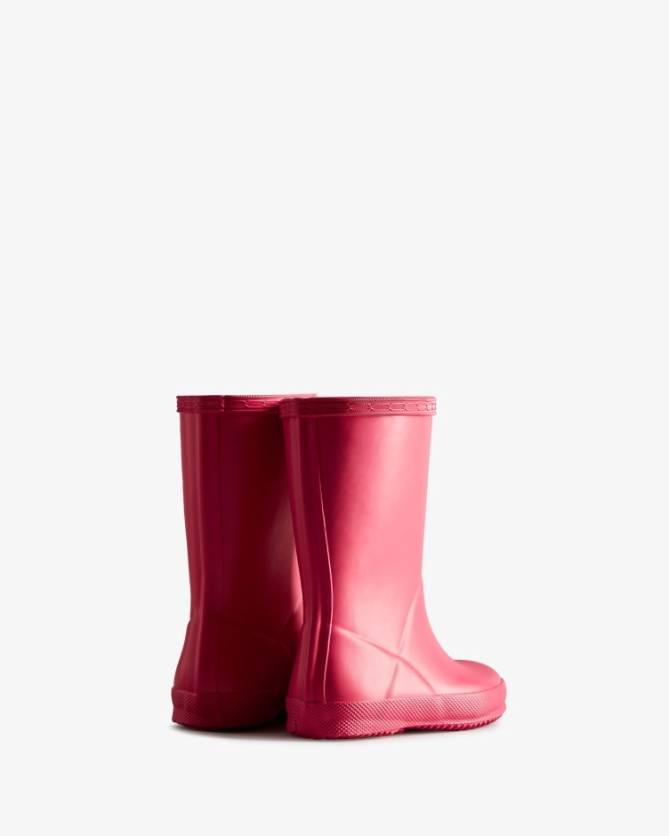 Hunter Original Kids Primeiro (18 Meses-8 Anos) Botas De Chuva Rosa Brilhante