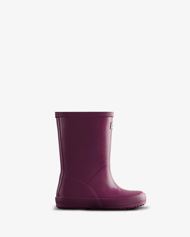 Hunter Original Kids First (18 Meses-8 Anos) Brilhante Botas De Chuva Violeta