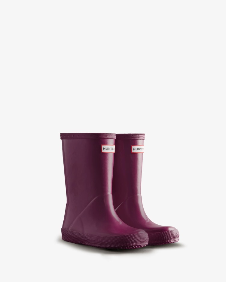 Hunter Original Kids First (18 Meses-8 Anos) Brilhante Botas De Chuva Violeta