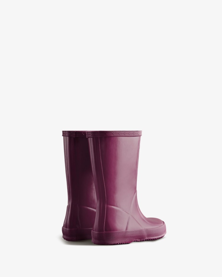 Hunter Original Kids First (18 Meses-8 Anos) Brilhante Botas De Chuva Violeta