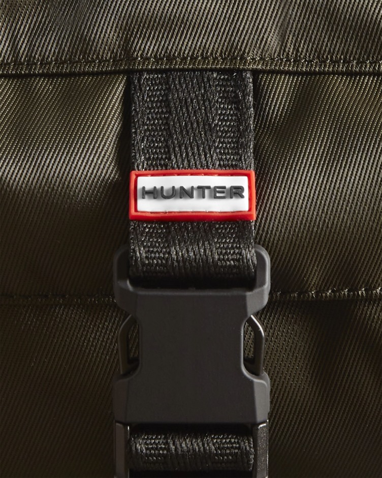 Bolsa Transversal Hunter De Nylon De Três Vias Com Clipe Superior Azeitona Escura