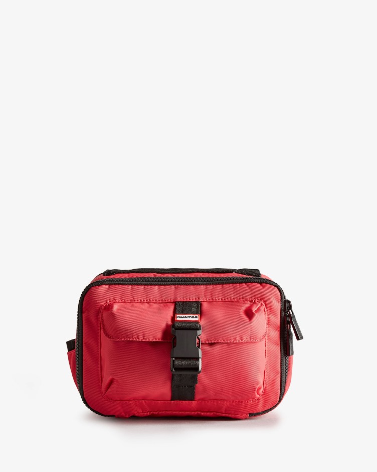 Hunter Bolsa Transversal De Nylon De Três Vias Com Clipe Superior Rowan Rosa
