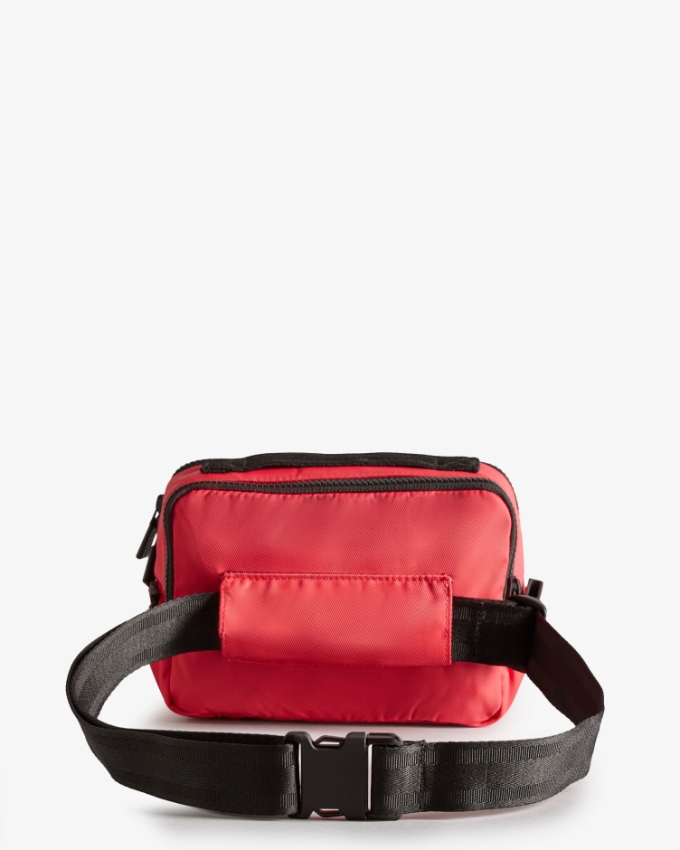 Hunter Bolsa Transversal De Nylon De Três Vias Com Clipe Superior Rowan Rosa