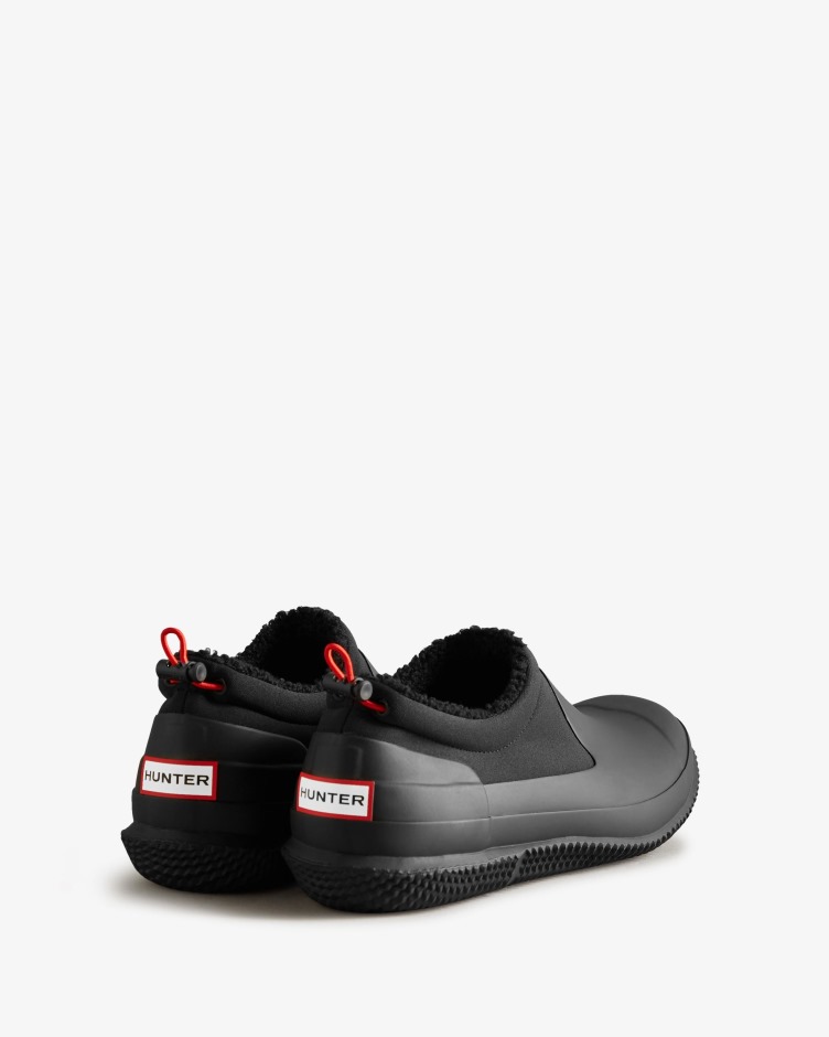 Sapato De Shearling Vegano Com Isolamento Para Homem Caçador Preto