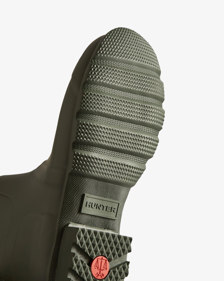 Botas De Chuva Curtas Originais Masculinas Hunter Azeitona Escura