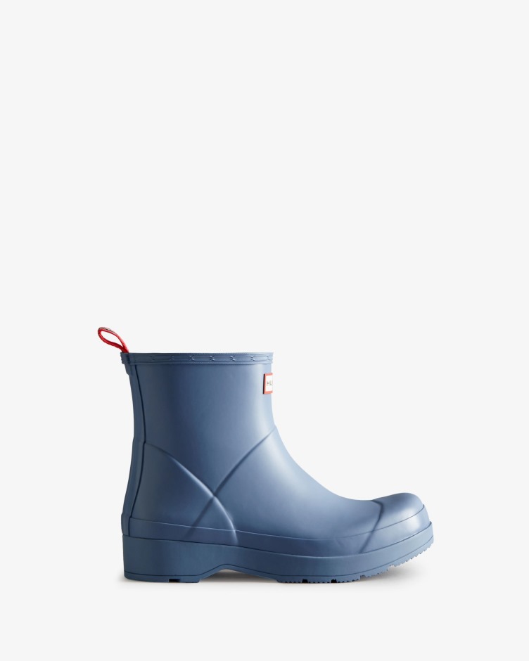 Hunter Botas De Chuva Curtas Masculinas Stornoway Azul