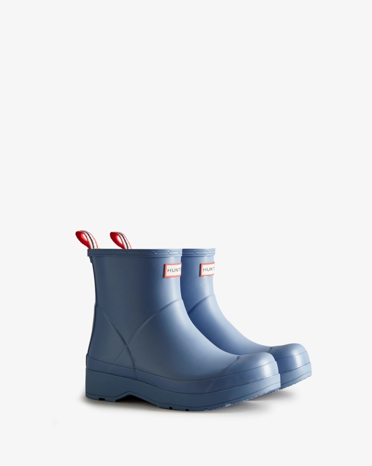 Hunter Botas De Chuva Curtas Masculinas Stornoway Azul