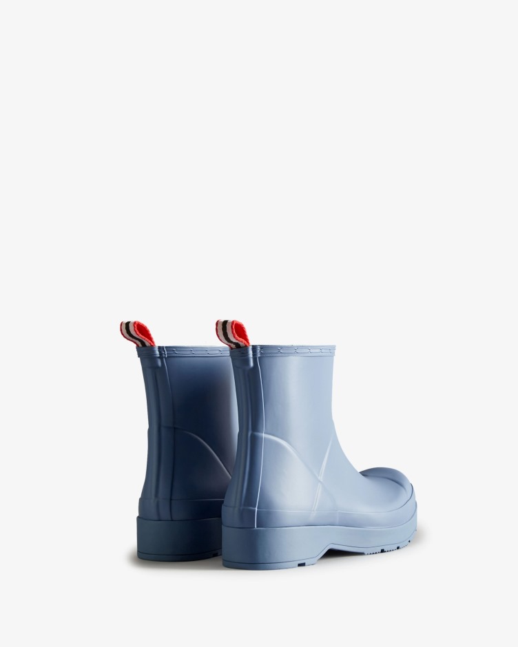 Hunter Botas De Chuva Curtas Masculinas Stornoway Azul