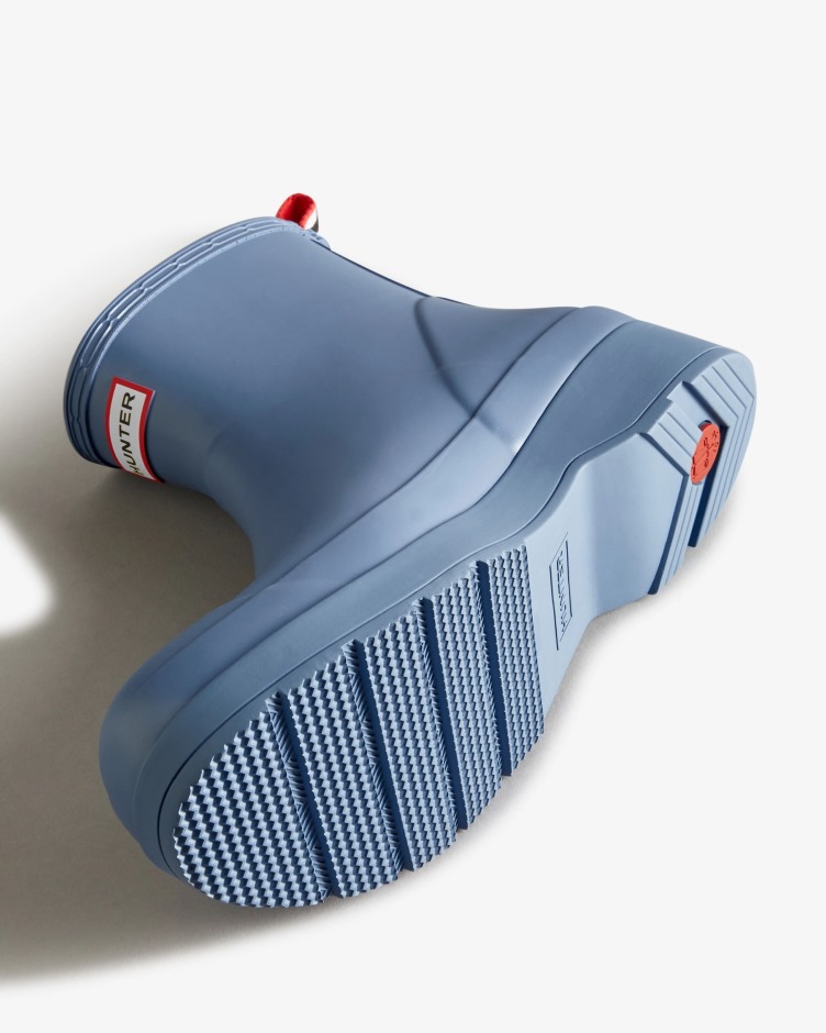 Hunter Botas De Chuva Curtas Masculinas Stornoway Azul