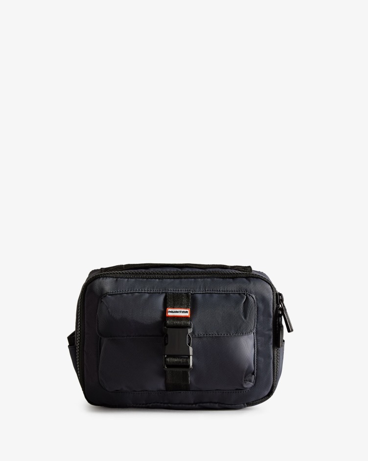 Hunter Bolsa Crossbody De Três Vias Com Clipe Superior De Nylon Azul Marinho