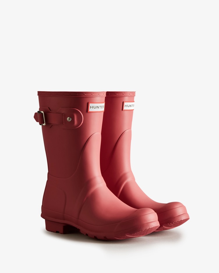 Botas De Chuva Curtas Originais Femininas Hunter Glenmore Rose