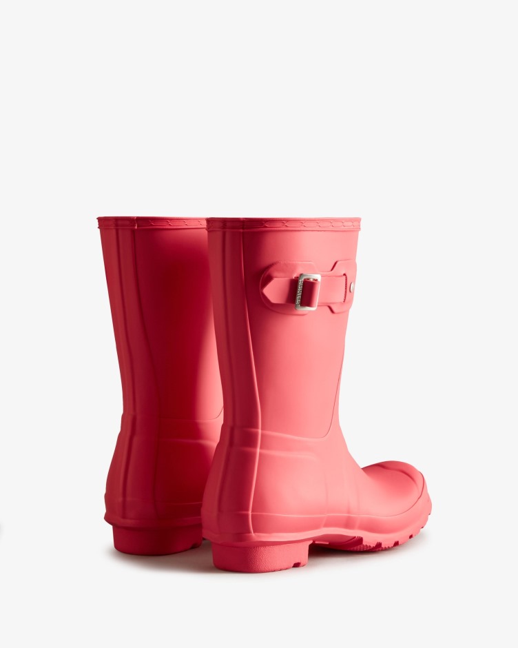 Botas De Chuva Curtas Originais Femininas Hunter Rosa Rowan