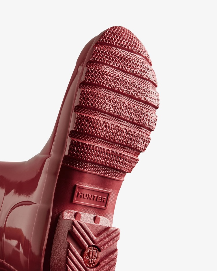 Botas De Chuva Alto Brilho Originais De Mulher Hunter Glenmore Rose