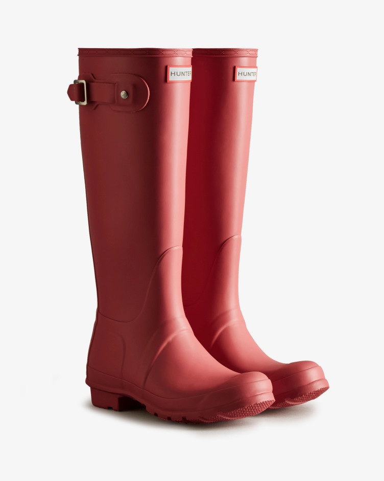 Botas De Chuva Altas Originais Femininas Hunter Glenmore Rose