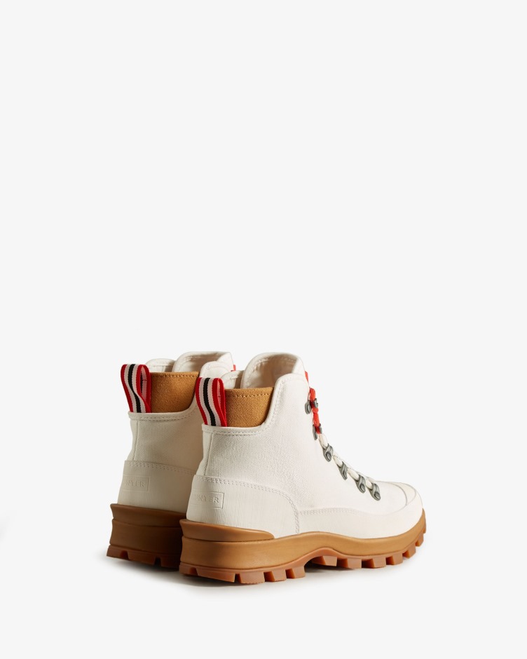 Botas De Comando Do Deserto De Lona Masculina Hunter Natural