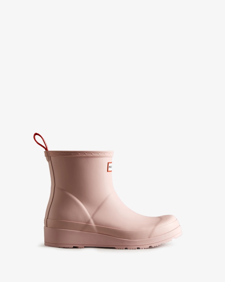 Botas De Chuva Curta Feminina Hunter Play Azalea Rosa