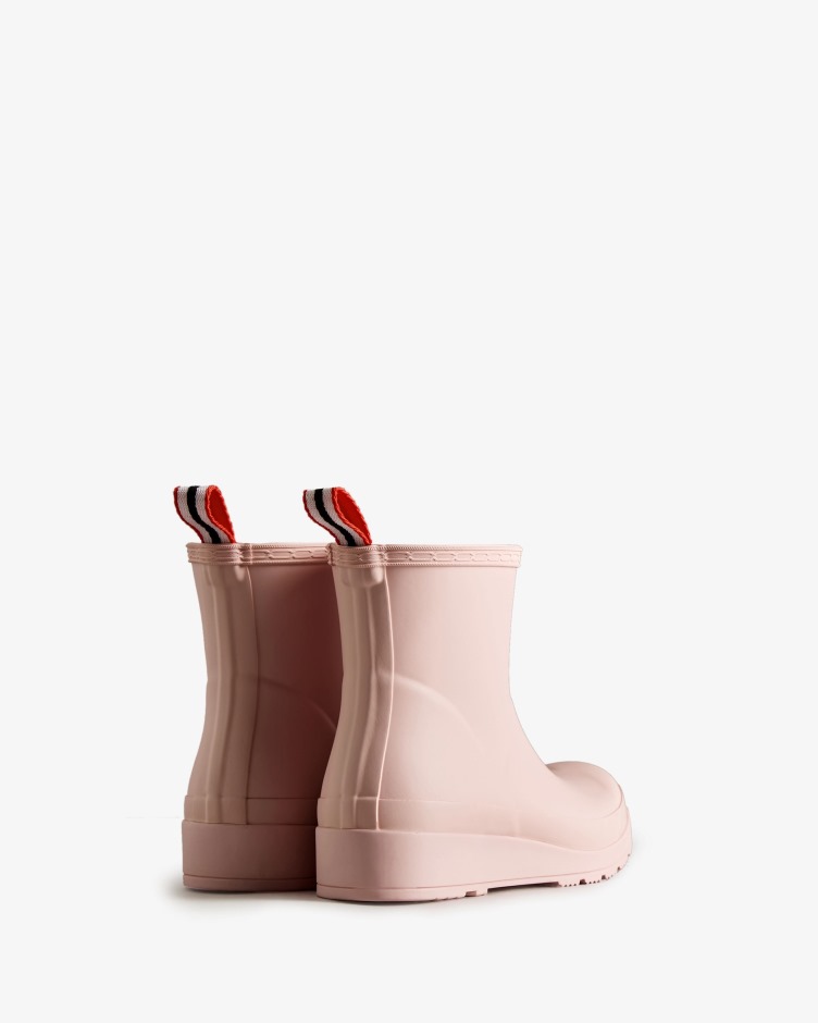 Botas De Chuva Curta Feminina Hunter Play Azalea Rosa
