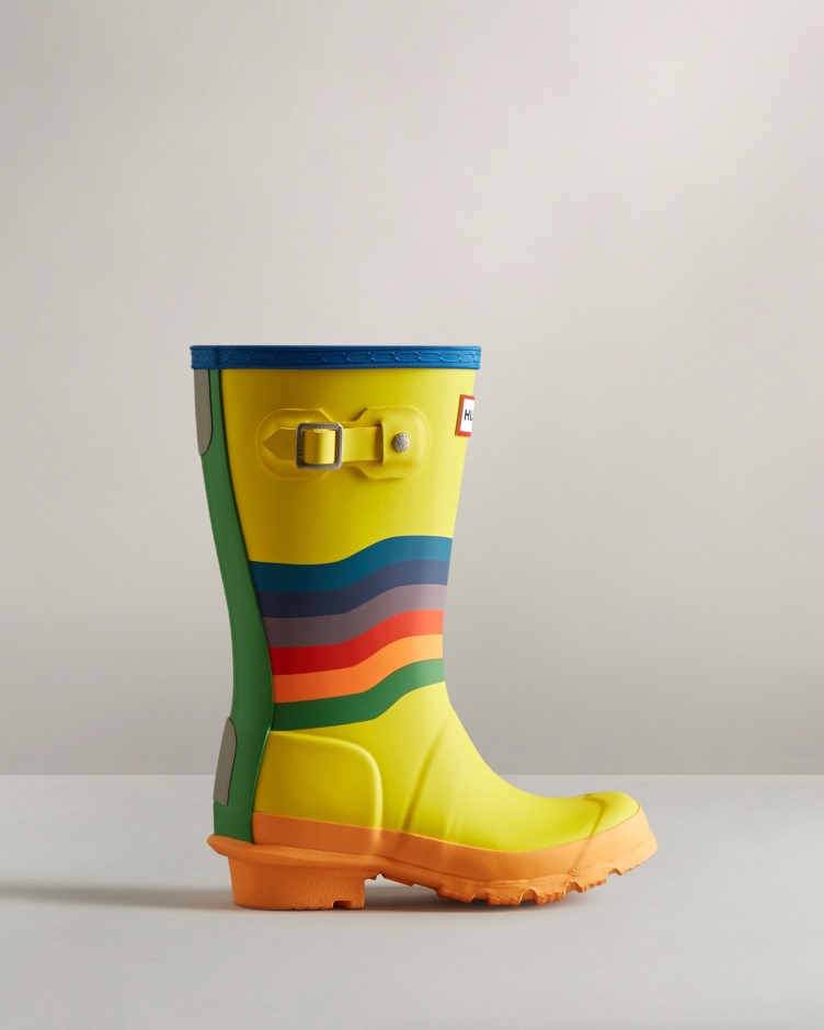 Caçador Crianças Grandes (5-11 Anos) Balançam Botas De Chuva Arco-íris Multicoloridas