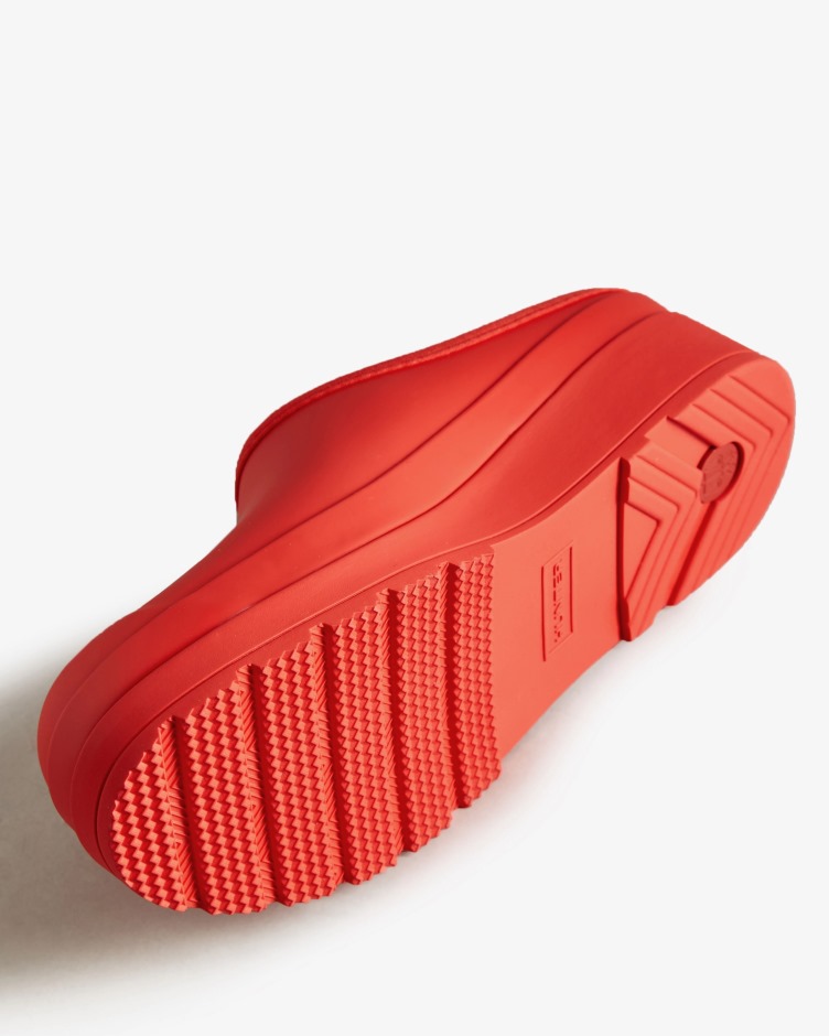 Hunter Jogo Feminino Tamancos Logotipo Vermelho