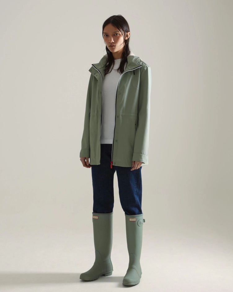 Jaqueta Impermeável Leve Feminina Hunter Sweet Gale Green